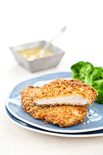 Almond-Crusted Chicken Cutlets with Wilted Spinach-Orange Salad 